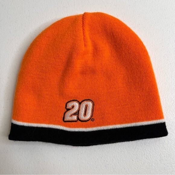 Reversible Nascar Tony Stewart 20 Home Depot Joe Gibbs Race Orange Black Beanie - Picture 7 of 10